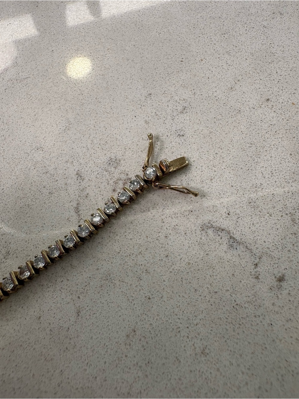 Vintage Roman Tennis Bracelet with Clear Stones - Picture 7 of 8